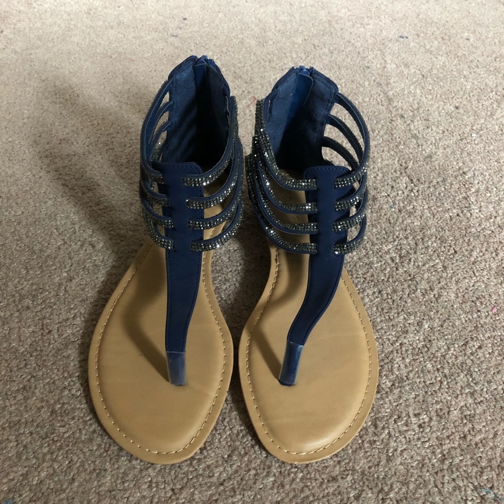 Navy blue sandals